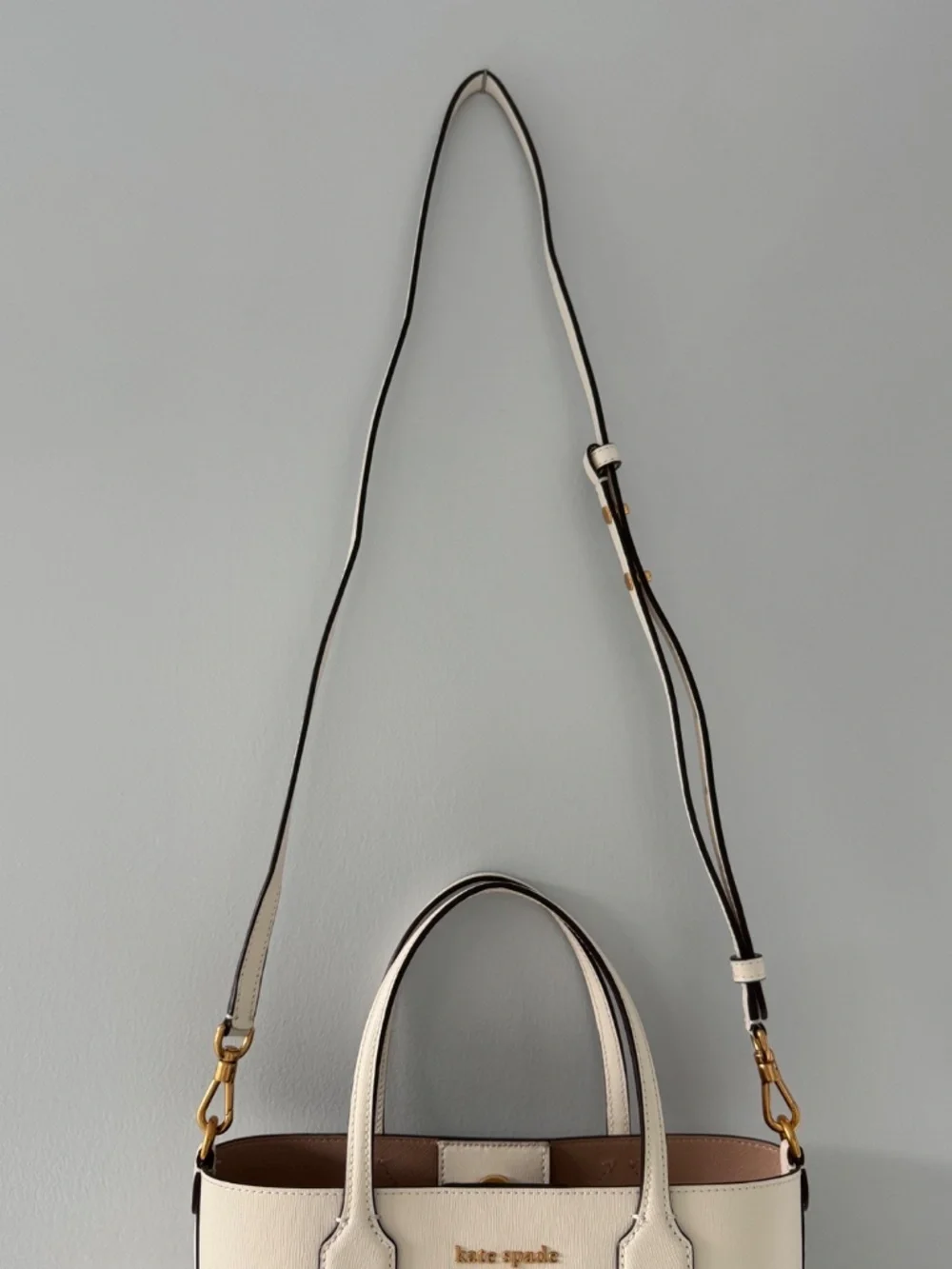 Kate spade New York Medium Bleecker Saffiano Leather Tote/Crossbody Parchment